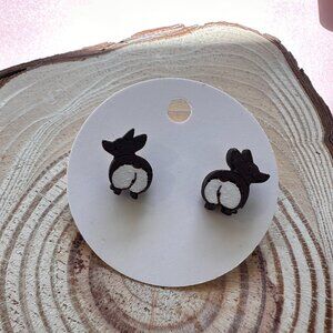 NEW Hand Painted Wooden Mini Corgi Studs